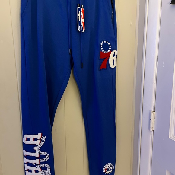 Men's Pro Standard Royal Philadelphia 76ers Chenille Team Jogger Pants! - Picture 8 of 14